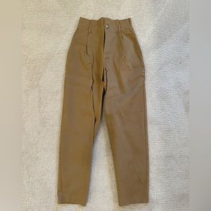 Zara paper bag, khaki pants